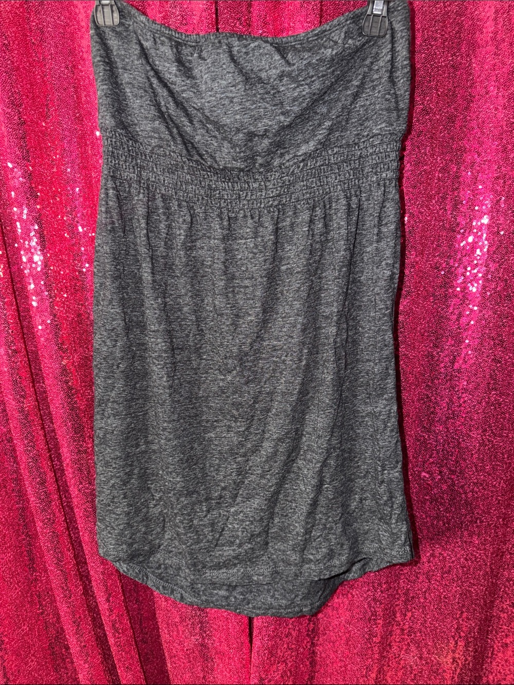 Empyre Strapless Heather Charcoal Tube Dress/Shirt